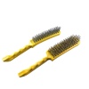 щетка металлическая ручная, шестирядная, с пластиковой ручкой оптом