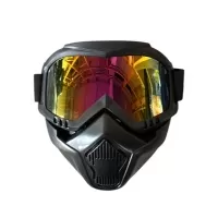 Маска-очки защитная, трансформер, желтая-4